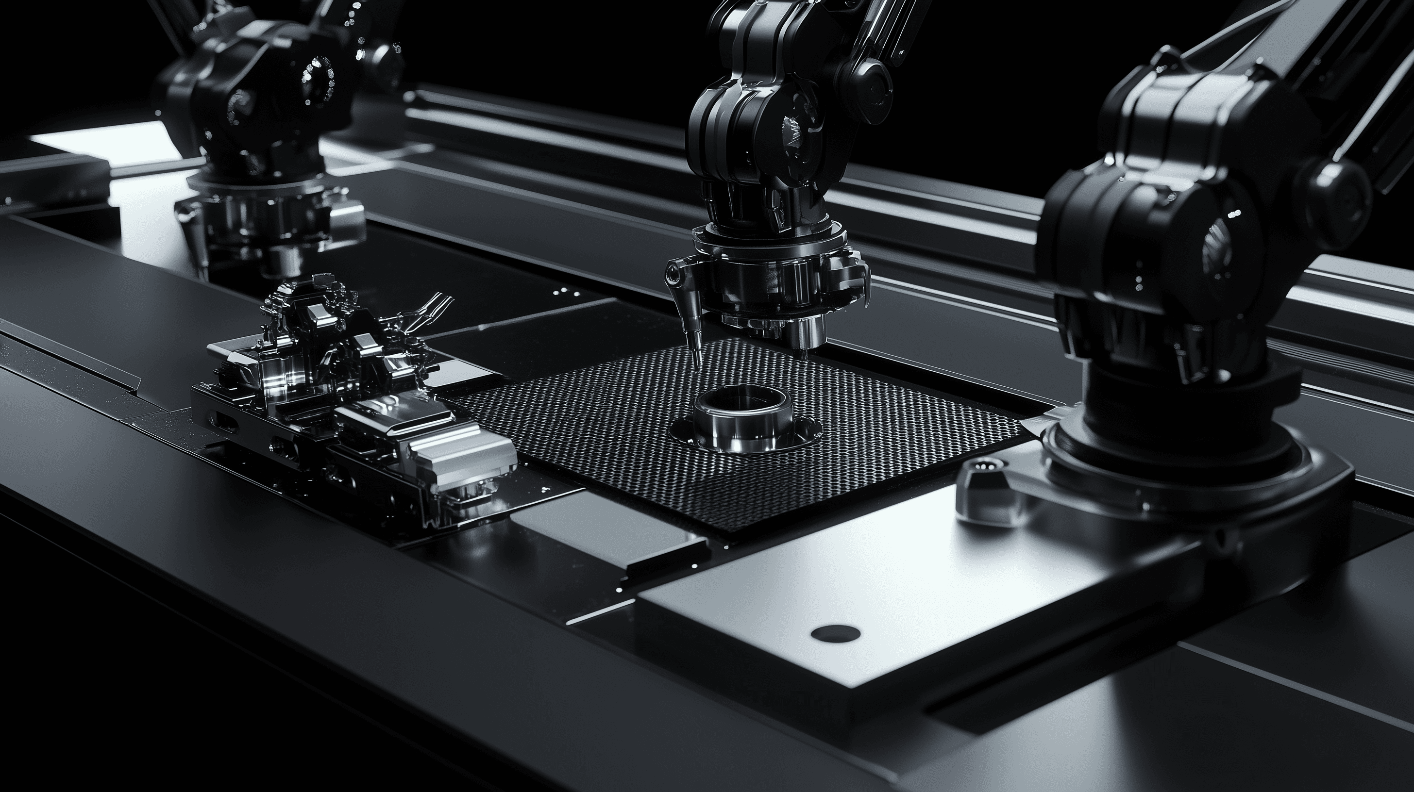 Robotic assembly lines using nano-honeycomb panels for precision manufacturing